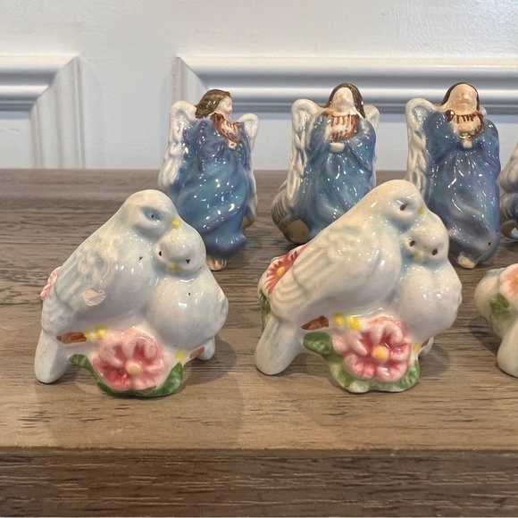 Vintage 1983 Avon Love Birds Doves and Angels Candle Huggers/Napkin Holder - Picture 8 of 14